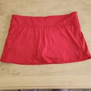 Lands End Swim Skort Red sz 12